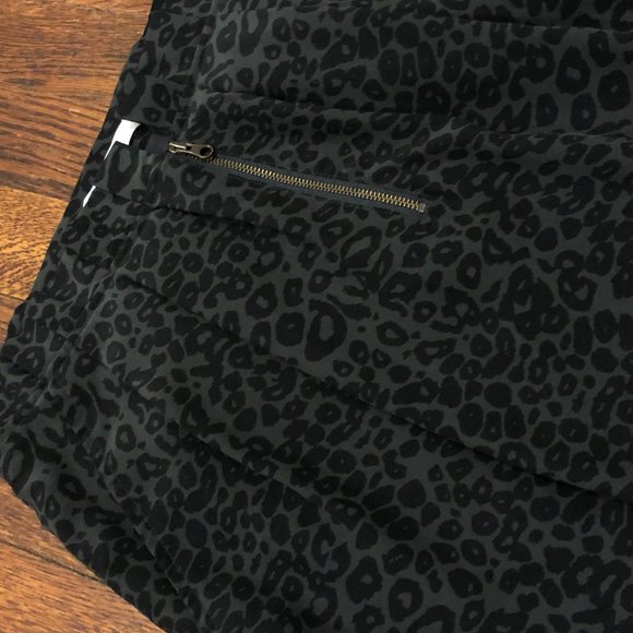 Madewell Silk Leopard Print High Waist Zip Skirt - Picture 6 of 8